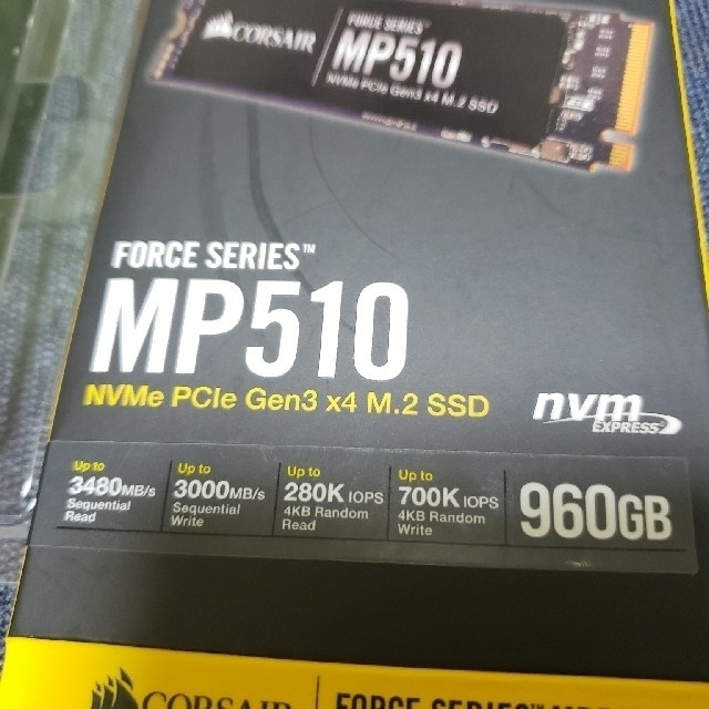 Corsair Force MP510 960GB SSD M.2 Nvme