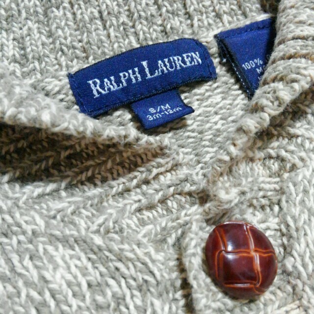 Ralph Lauren(ラルフローレン)のRalph Lauren コットンニットカーディガン3m-12m キッズ/ベビー/マタニティのベビー服(~85cm)(ニット/セーター)の商品写真