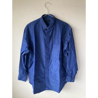 ユニクロ(UNIQLO)の+J 20AW スーピマコットンオーバーサイズシャツ（長袖）Mサイズ、BLUE(シャツ)