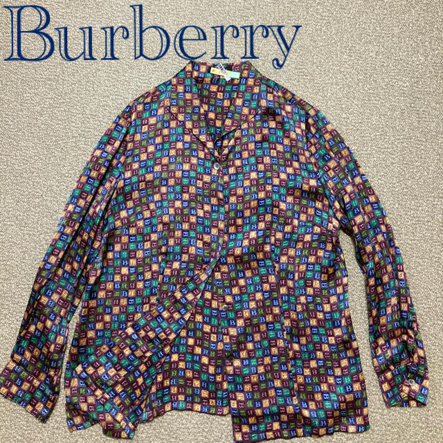 BURBERRY(バーバリー)のBurberry 柄　シャツ ブラウス15号　長袖 レディースのトップス(シャツ/ブラウス(長袖/七分))の商品写真