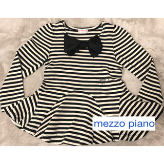 メゾピアノ(mezzo piano)のメゾピアノ　チュニック　モノトーン　130 (Tシャツ/カットソー)