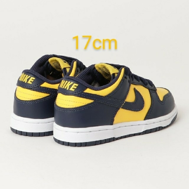 NIKE(ナイキ)の[新品セット販売]NIKE DUNK LOW PS MICHIGAN&BLUE キッズ/ベビー/マタニティのキッズ靴/シューズ(15cm~)(スニーカー)の商品写真