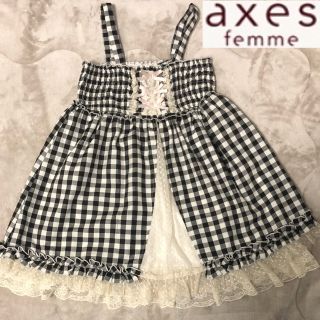 アクシーズファム(axes femme)のアクシーズファム　チェックワンピース　140(ワンピース)