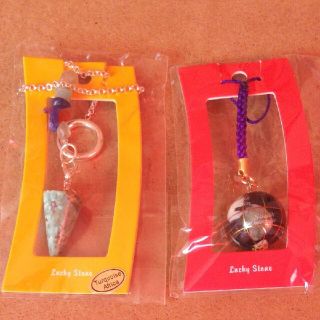 パワーストーンネックレス(ターコイズ)＆根付セット(その他)