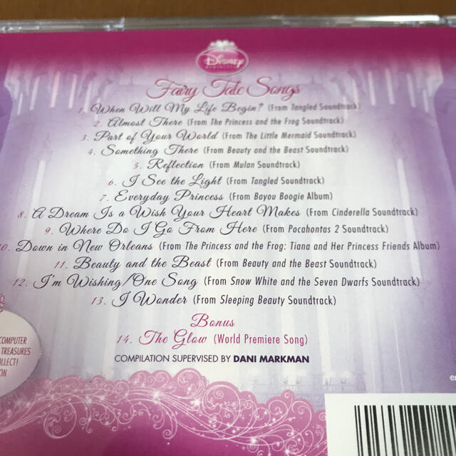 Disney(ディズニー)の美品 ディズニープリンセスベストCD 英語版 fairy tale songs エンタメ/ホビーのCD(映画音楽)の商品写真