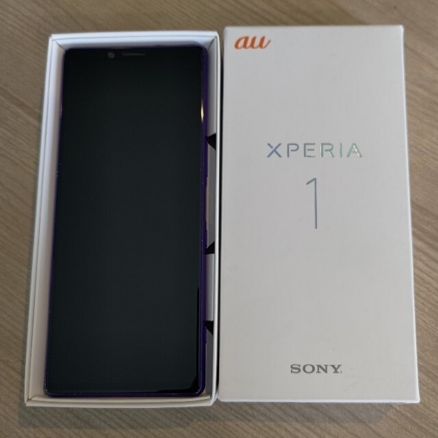 【simフリー】Xperia 1 au SOV40 パープル