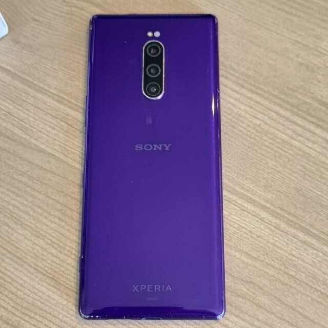 simフリー】Xperia 1 au SOV40 パープル - スマートフォン本体