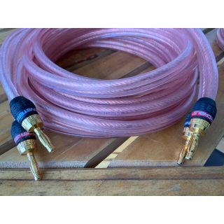 420mm435mmケーブル径Monster Cableスピーカーケーブル 4m x2+両端バナナプラグセット