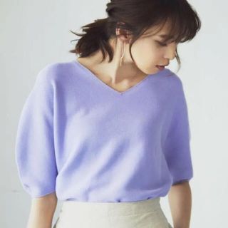 ユニクロ(UNIQLO)のユニクロ☆ほぼ新品☆3Dコットンドルマンスリーブセーター（5分丈）(ニット/セーター)