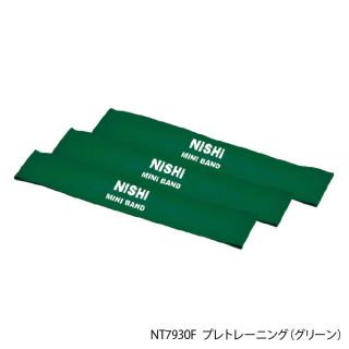 NISHI ミニバンド　グリーン2本(トレーニング用品)