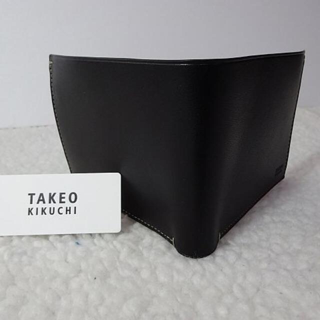 TAKEO KIKUCHI(タケオキクチ)の【新品/本物】TAKEO KIKUCHI（タケオキクチ）二つ折財布/黒 メンズのファッション小物(折り財布)の商品写真