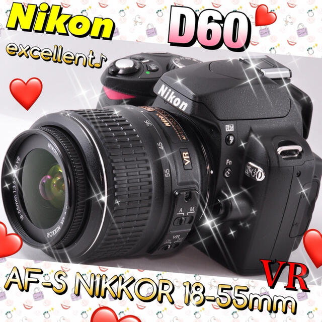 Wi-Fi付【カメラ女子】❤ニコン❤デジタル一眼❤Nikon❤D60❤デジイチ