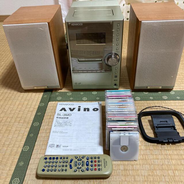 KENWOOD(ケンウッド)の【中古】KENWOOD コンポ　SL-3MＤ　取説付き スマホ/家電/カメラのオーディオ機器(スピーカー)の商品写真