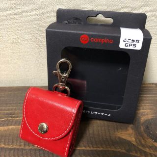 新品【campino】どこかなGPS レザーケース レッド(iPhoneケース)