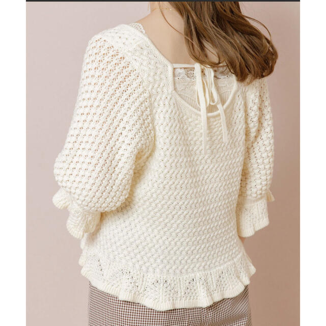 flower(フラワー)のflower natural furill knit 2021ss 新品 レディースのトップス(ニット/セーター)の商品写真