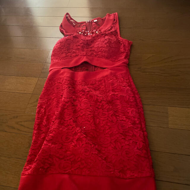 ナイトドレス赤 レディースのフォーマル/ドレス(ナイトドレス)の商品写真