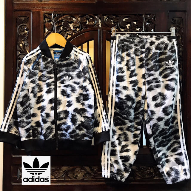 adidas(アディダス)のアディダス キッズ 上下 ジャージ ジャケット パンツ セットアップ レオパード キッズ/ベビー/マタニティのキッズ服男の子用(90cm~)(Tシャツ/カットソー)の商品写真