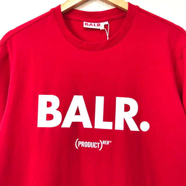 本物 新品 XXL ♪ BALR RED Tシャツ ボーラー 赤 ビッグサイズ 2