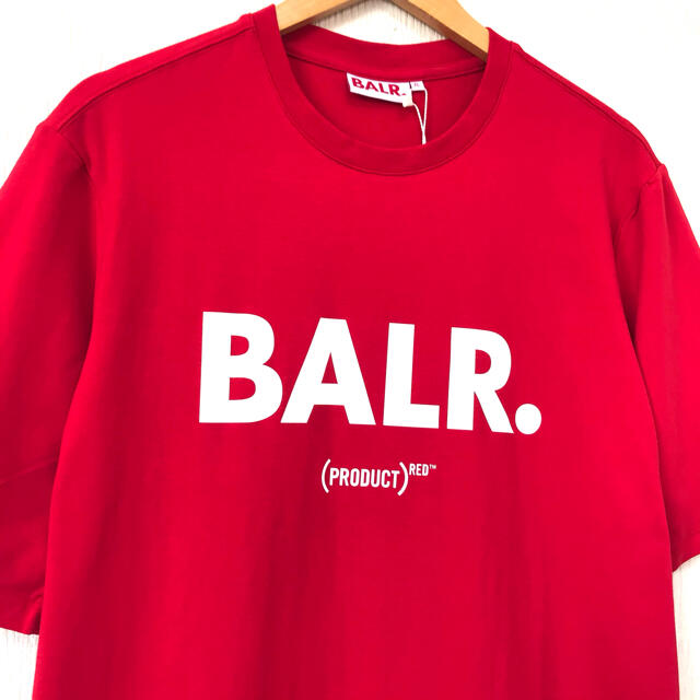 本物 新品 XXL ♪ BALR RED Tシャツ ボーラー 赤 ビッグサイズ 4