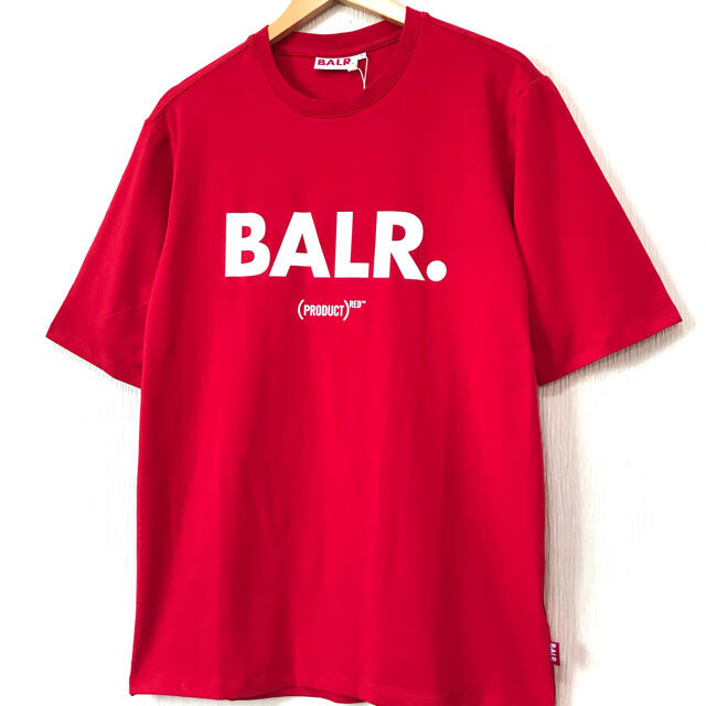 本物 新品 XXL ♪ BALR RED Tシャツ ボーラー 赤 ビッグサイズ 6