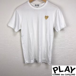 コムデギャルソン(COMME des GARCONS)の美品 プレイコムデギャルソン 半袖Tシャツ ホワイト サイズS(Tシャツ/カットソー(半袖/袖なし))