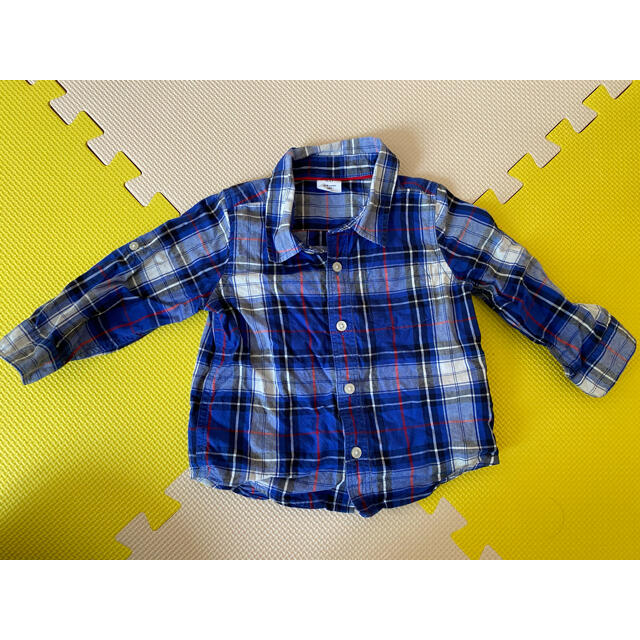 babyGAP(ベビーギャップ)のGAP baby 長袖シャツ パンツ セット 80 男の子 キッズ/ベビー/マタニティのベビー服(~85cm)(シャツ/カットソー)の商品写真