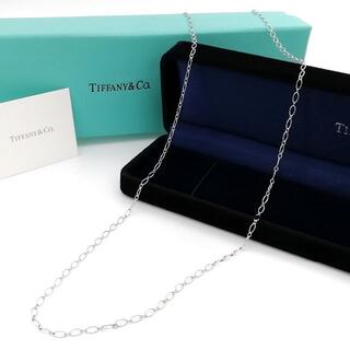 ティファニー(Tiffany & Co.)の希少 美品 ティファニー ホワイトゴールド オーバル ネックレス UY8(ネックレス)