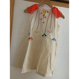 サニーランドスケープ(SunnyLandscape)の新品同様★sunny landscape☆繊細な刺繍のワンピース120(ワンピース)