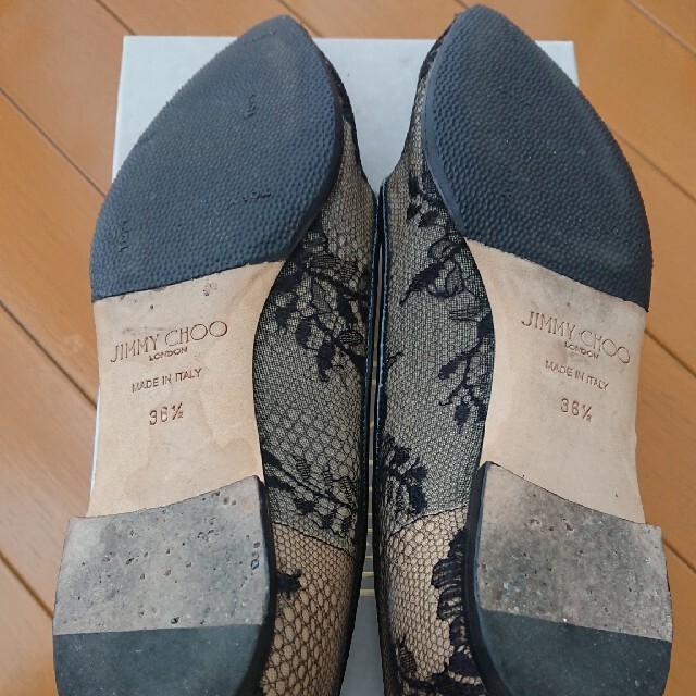 JIMMY CHOO(ジミーチュウ)の《JIMMY CHOO》ROMY FLAT LACE◆black◆ 36 1/2 レディースの靴/シューズ(ハイヒール/パンプス)の商品写真