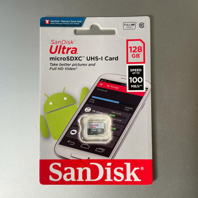 SanDisk(サンディスク)の新品未開封 microSDXC 128GB UHS-I対応 サンディスク エンタメ/ホビーのゲームソフト/ゲーム機本体(その他)の商品写真