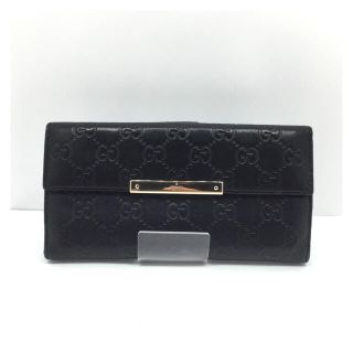 グッチ(Gucci)の374-1 グッチ シマ レザー長財布 メンズ可(長財布)