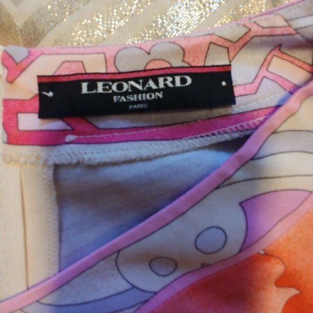 LEONARD(レオナール)の♥美品　レオナールカットソーカンカン素材 レディースのトップス(カットソー(長袖/七分))の商品写真