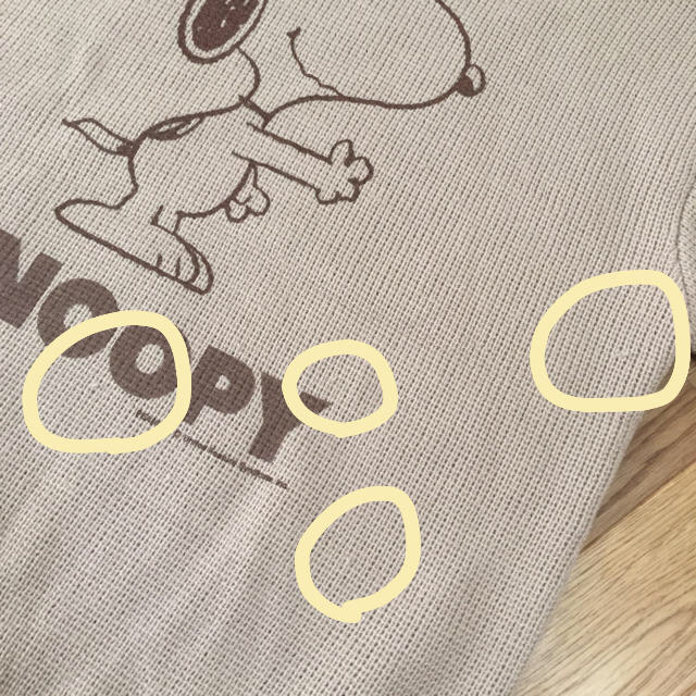 SNOOPY(スヌーピー)のスヌーピー   フード付きざっくりニット レディースのトップス(ニット/セーター)の商品写真