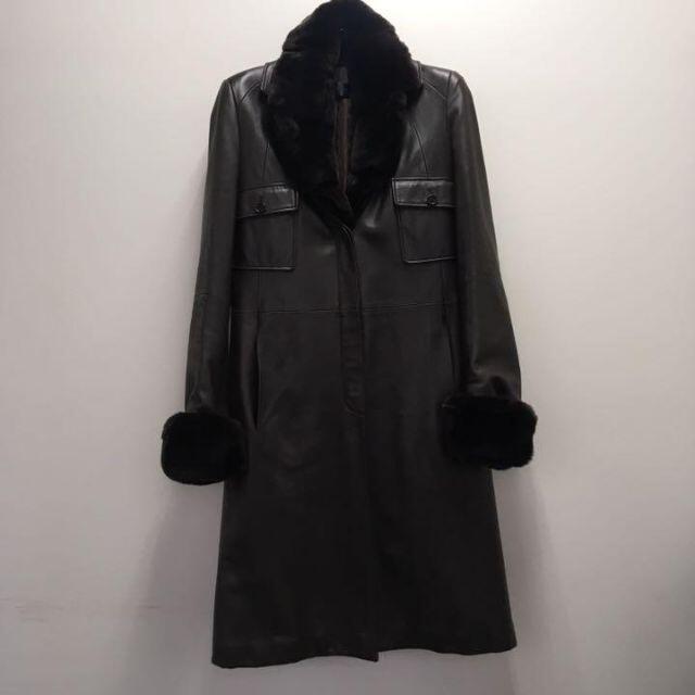まとめ買い】 LOEWE - ロエベ ファー付きレザーコート (93016007