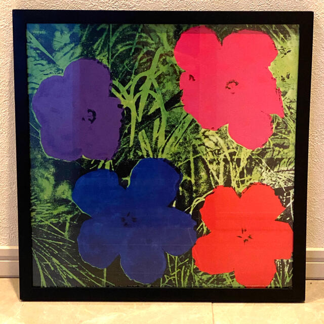 Andy Warhol(アンディウォーホル)のANDY WARHOL アンディ・ウォーホル Flower 額入りアートポスター エンタメ/ホビーの美術品/アンティーク(絵画/タペストリー)の商品写真