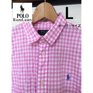 ポロラルフローレン(POLO RALPH LAUREN)のラルフローレン スプリングシャツギンガムチェックピンクL ユニセックス(シャツ)