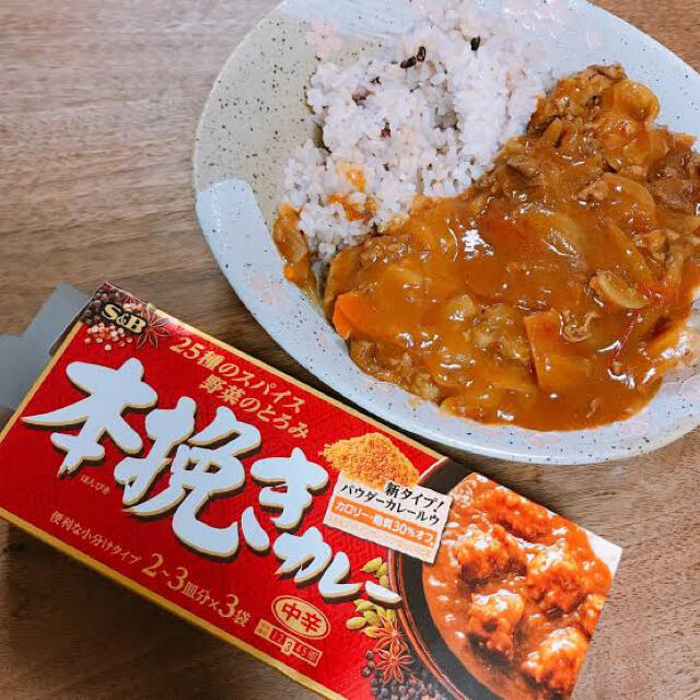 ハウス食品(ハウスショクヒン)の本挽きカレー　中辛　3箱分9袋　約9食分 食品/飲料/酒の加工食品(レトルト食品)の商品写真