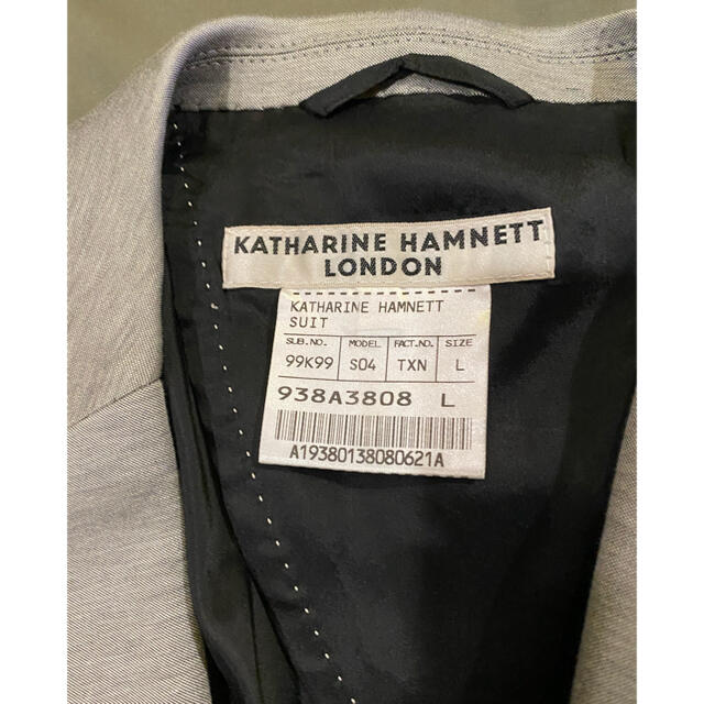 KATHARINE HAMNETT(キャサリンハムネット)の期間限定20%OFFキャサリンハムネット　グレースーツ　Lサイズ メンズのジャケット/アウター(テーラードジャケット)の商品写真