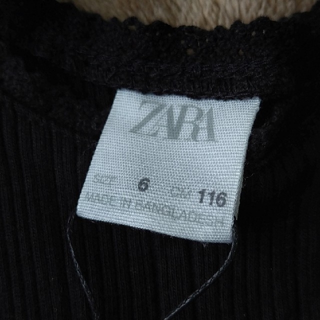 ZARA KIDS(ザラキッズ)の一枚新品未使用ZARAgirlタンクトップ　116 キッズ/ベビー/マタニティのキッズ服女の子用(90cm~)(Tシャツ/カットソー)の商品写真