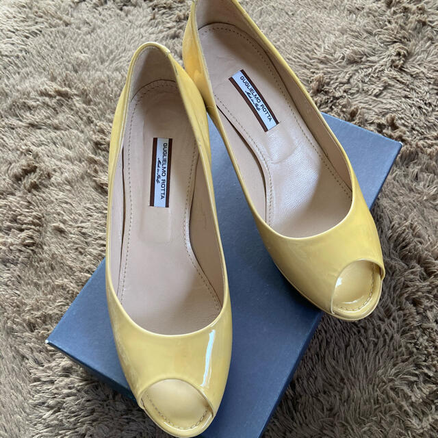 Guglielmo Rotta☆エナメルのオープントゥパンプス GUGLIELMO ROTTA ジュリエルモロッタ ヒール パンプス サンダル