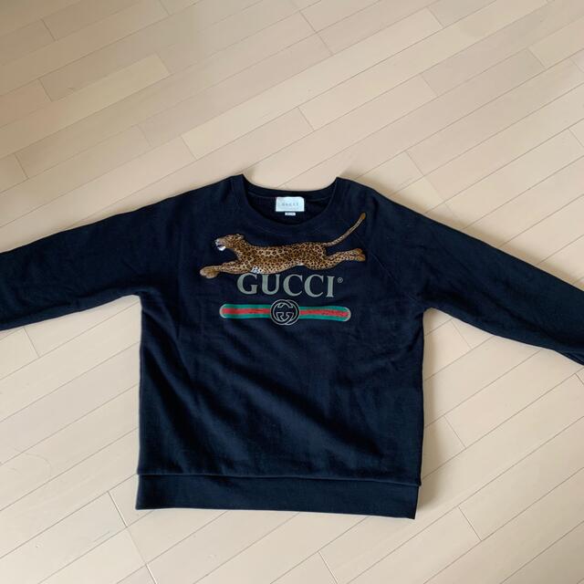 Gucci(グッチ)のGUCCI グッチ　スウェット  レオパード刺繍　トレーナー メンズのトップス(スウェット)の商品写真