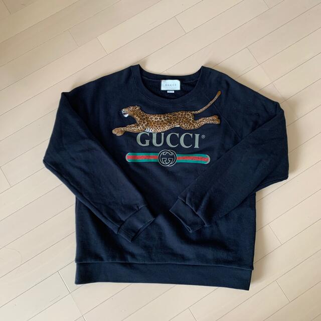 Gucci(グッチ)のGUCCI グッチ　スウェット  レオパード刺繍　トレーナー メンズのトップス(スウェット)の商品写真