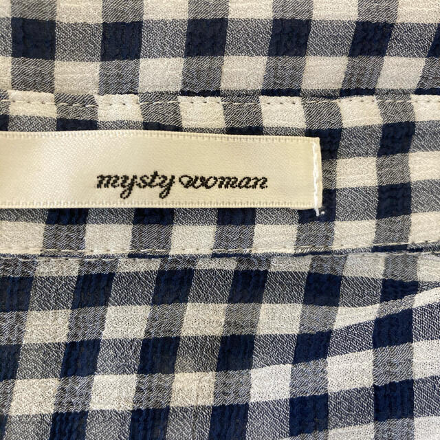 mysty woman(ミスティウーマン)のmysty woman ギンガムチェック ブラウス レディースのトップス(シャツ/ブラウス(半袖/袖なし))の商品写真