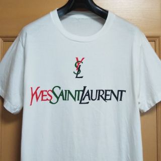 サンローラン(Saint Laurent)のビンテージ YVES SAINT LAURENT Tシャツ ビッグロゴ (Tシャツ/カットソー(半袖/袖なし))