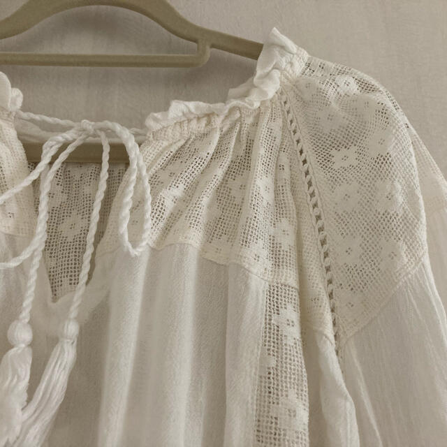 flower(フラワー)のsheer cotton lace blouse レディースのトップス(シャツ/ブラウス(長袖/七分))の商品写真