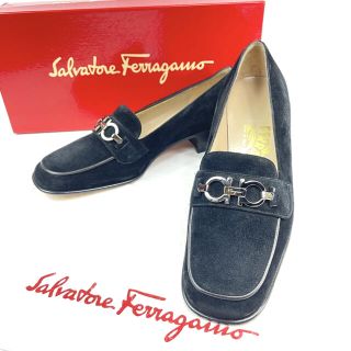 サルヴァトーレフェラガモ(Salvatore Ferragamo)の専用【未使用】フェラガモ ガンチーニ スウェード  フラットパンプス ローヒール(ハイヒール/パンプス)