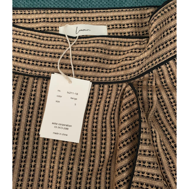 　louren  stripe lace wrap pencil skirt レディースのスカート(ロングスカート)の商品写真