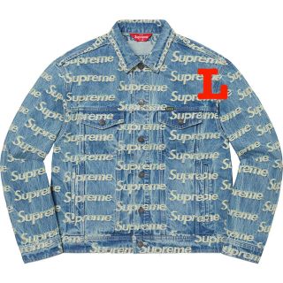 シュプリーム(Supreme)のFrayed Logos Denim Trucker Jacket Blue L(Gジャン/デニムジャケット)