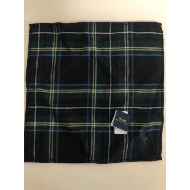 POLO RALPH LAUREN(ポロラルフローレン)の新品！！ラルフローレンタオルハンカチ（紺ベース） メンズのファッション小物(ハンカチ/ポケットチーフ)の商品写真