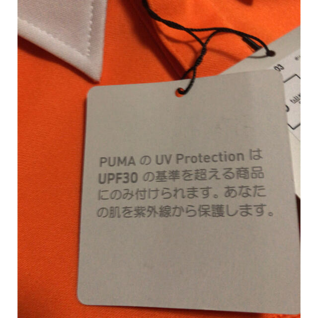 PUMA(プーマ)のTomi様　　PUMA   オレンジメンズポロシャツ　　L size スポーツ/アウトドアのゴルフ(ウエア)の商品写真